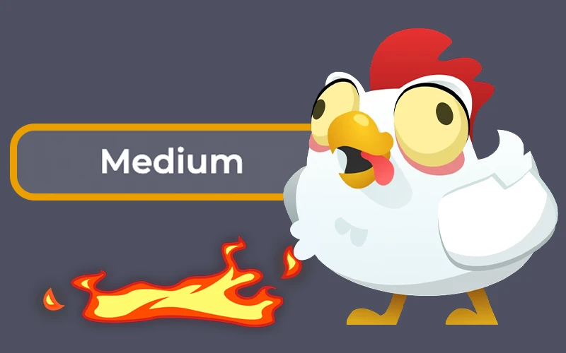 Show off your skills in Medium mode of Chicken Road game from the best Melbet Casino.