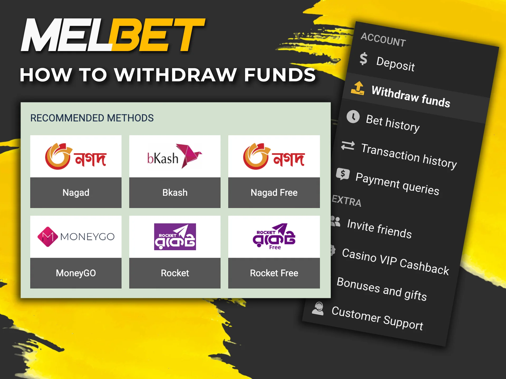 Withdraw your winnings from the Crazy Time game at Melbet Casino using the most convenient and secure methods.