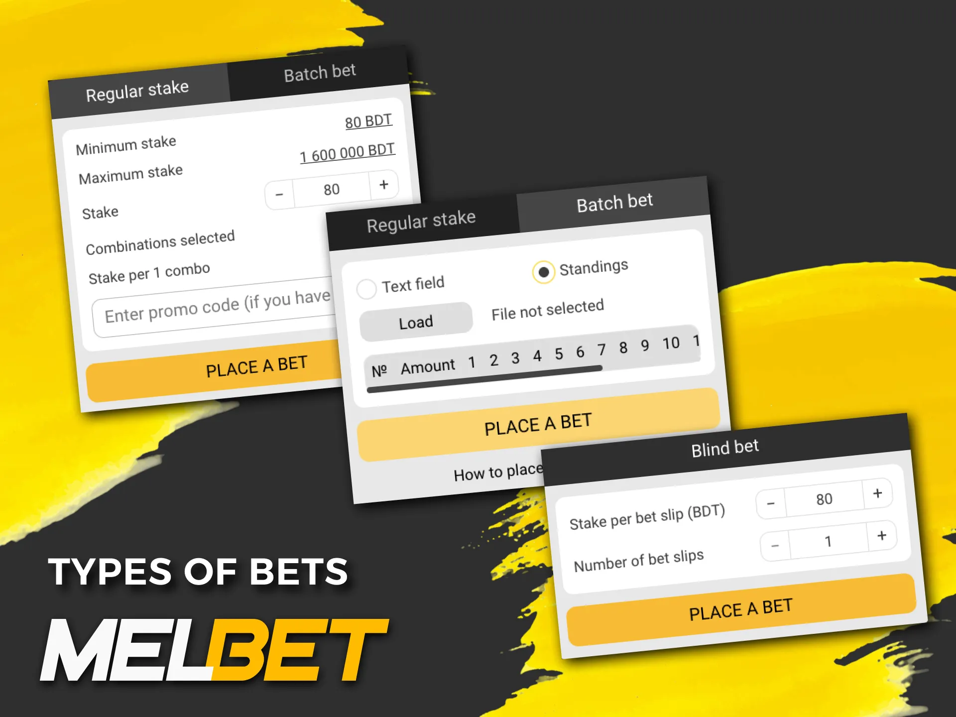 Take a close look at all Melbet TOTO betting types and options to increase your odds.