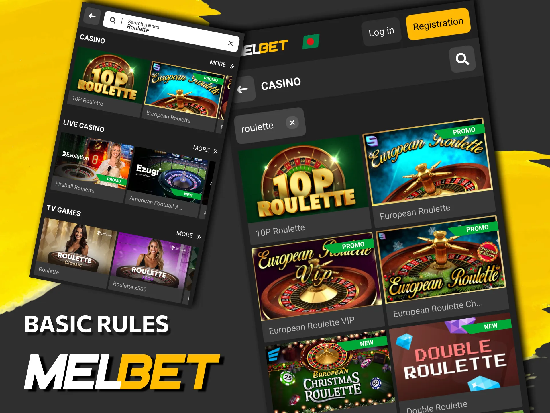 Melbet roulette rules overview including single and double zero versions.